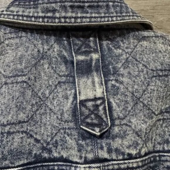 Vintage Urban Equipment Retro Acid Washed Blue Denim Jacket Mens Large / XL - Picture 15 of 16